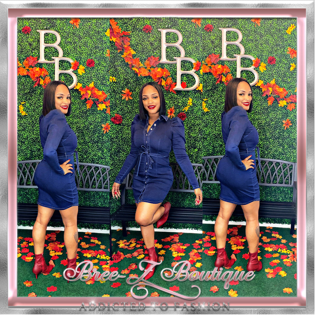MADISON DENIM JEAN DRESS