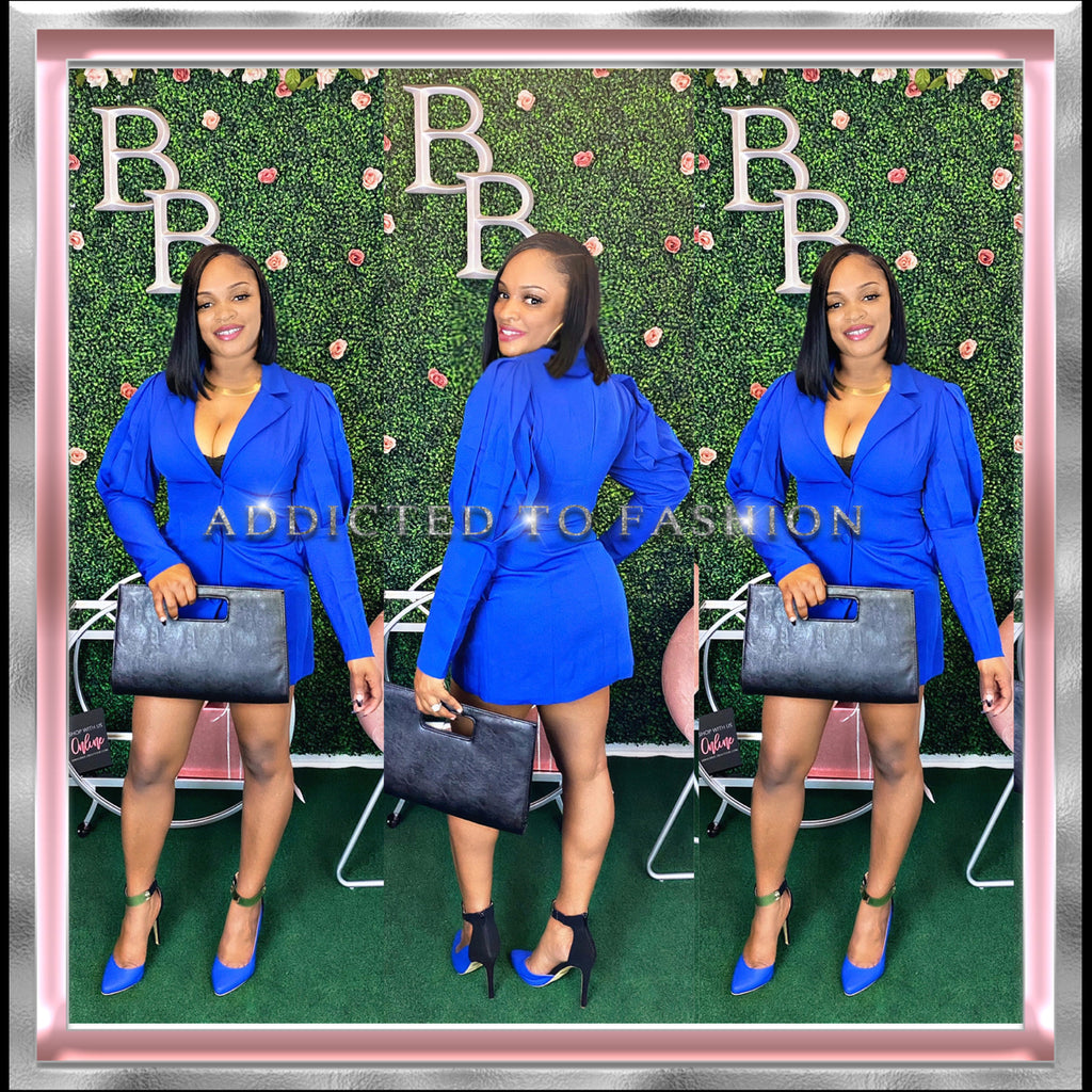 SAPPHIRE MINI DRESS-BLUE