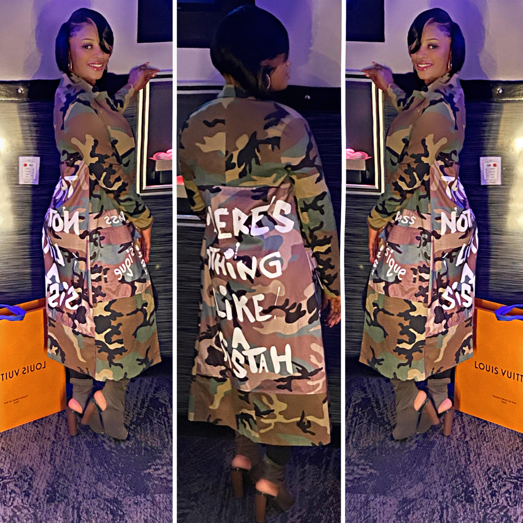 THERE’S NOTHING LIKE A SISTAH CAMOUFLAGE JACKET