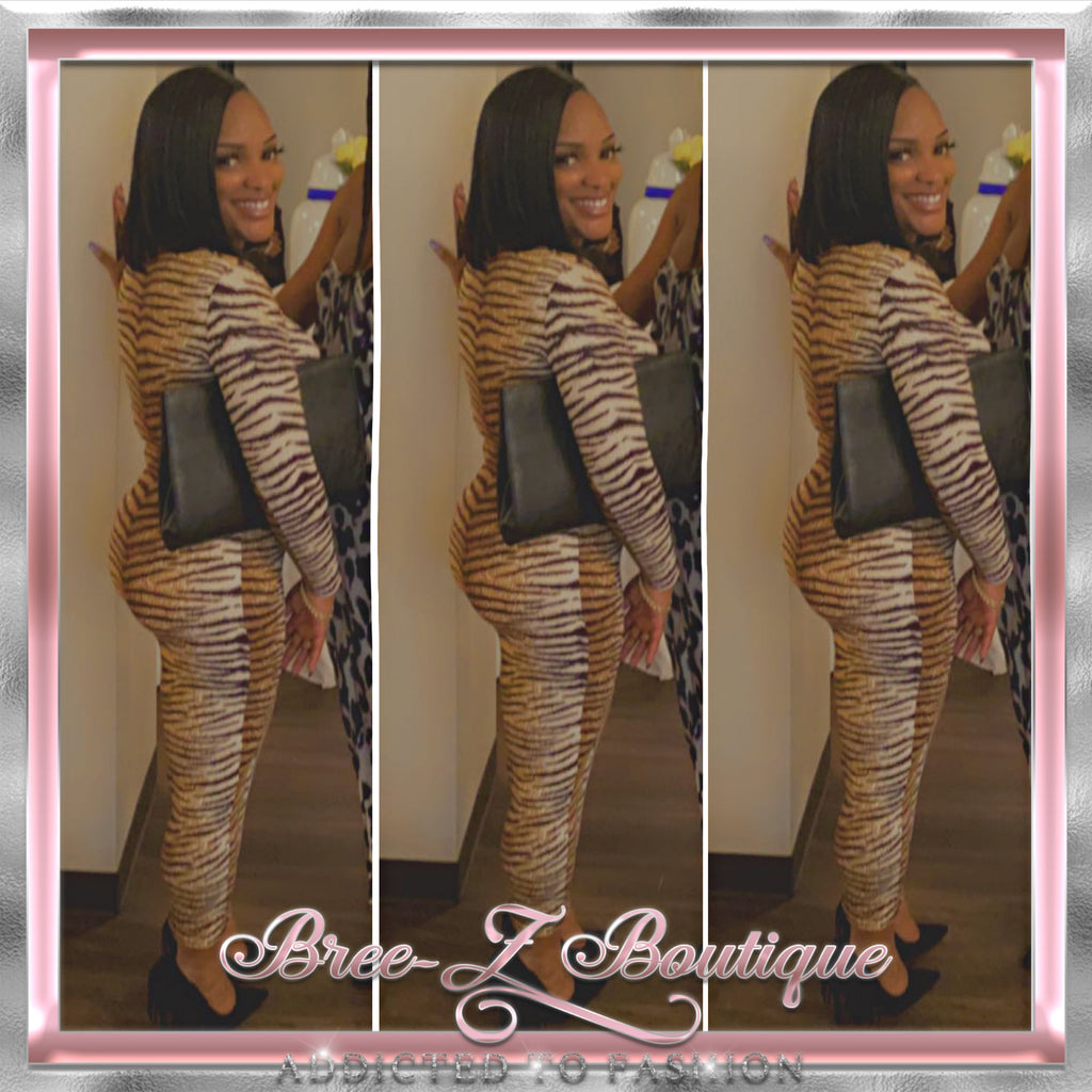 TEASER TIGER PRINT MAXI DRESS