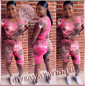 PLAYFUL TIE DYE 2PC SET-PINK S-L